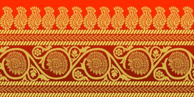 güzel grafik sari tasarımı ve bu sari tasarımı Hint stili ki bu tekstil moda endüstrisi için ve duvar kağıdı arkaplanı olarak kullanılabilir ve web sitesi bg bu stil Hindistan kökenlidir 