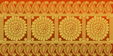 güzel grafik sari tasarımı ve bu sari tasarımı Hint stili ki bu tekstil moda endüstrisi için ve duvar kağıdı arkaplanı olarak kullanılabilir ve web sitesi bg bu stil Hindistan kökenlidir 