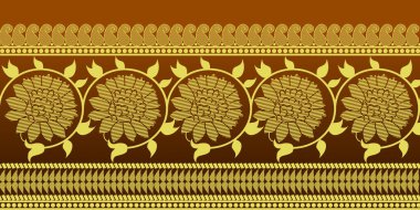 güzel grafik sari tasarımı ve bu sari tasarımı Hint stili ki bu tekstil moda endüstrisi için ve duvar kağıdı arkaplanı olarak kullanılabilir ve web sitesi bg bu stil Hindistan kökenlidir 