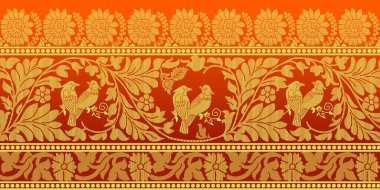 güzel grafik sari tasarımı ve bu sari tasarımı Hint stili ki bu tekstil moda endüstrisi için ve duvar kağıdı arkaplanı olarak kullanılabilir ve web sitesi bg bu stil Hindistan kökenlidir 