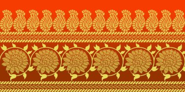 güzel grafik sari tasarımı ve bu sari tasarımı Hint stili ki bu tekstil moda endüstrisi için ve duvar kağıdı arkaplanı olarak kullanılabilir ve web sitesi bg bu stil Hindistan kökenlidir 