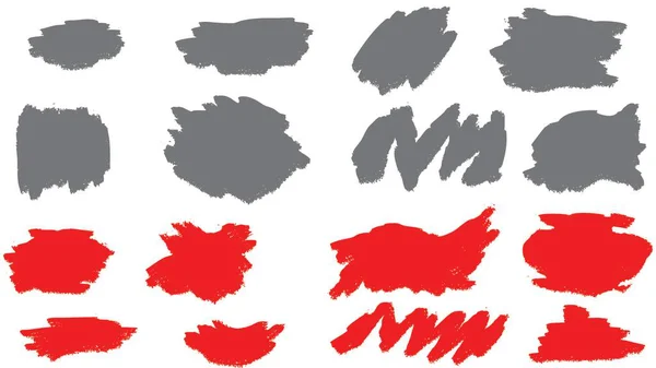 El yapımı fırça darbeleri ve gri ve kırmızı renklerde sıçramalar.