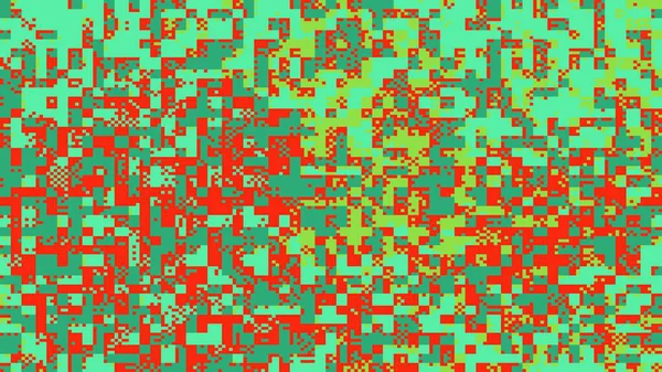 Soyut pikselleştirilmiş dijital sanat arkaplan hatası kırmızı yeşil renk deseni