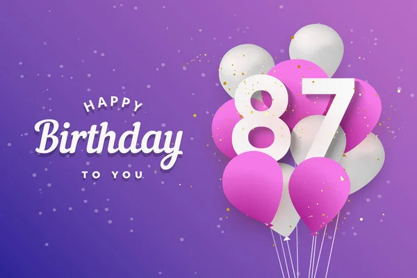 Feliz Aniversário Balões Saudação Fundo Cartão Anos Aniversário Celebrar Com —  Vetores de Stock
