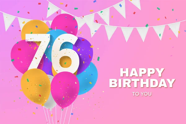 Alles Gute Zum Geburtstag Luftballons Grußkarte Hintergrund Jahre Jubiläum Feier — Stockfoto