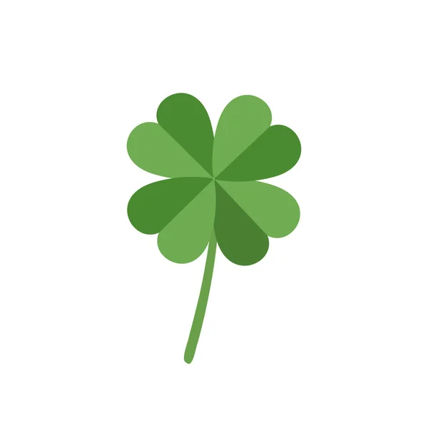 Clover Isolé Sur Fond Blanc Saint Patrick Vert Concept Chanceux — Image vectorielle