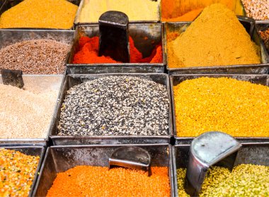 Tahıl ve baharat, Jodhpur, Hindistan 