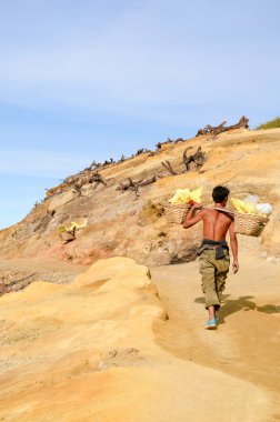 Ijen'de dağın, Doğu Java, Endonezya