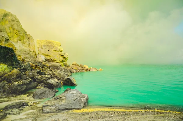 Ijen'de dağın, Doğu Java, Endonezya