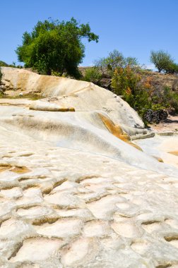 Kireçtaşı şelalesi Hierve el Agua, Oaxaca, Meksika. 19 Mayıs 2015