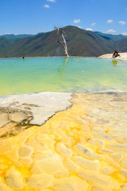 Hierve el Agua durumda Oaxaca, Meksika. 19 Mayıs