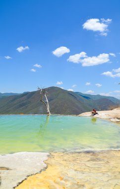 Artificial Pool Hierve el Agua, Oaxaca, Mexico. 19th May 2015