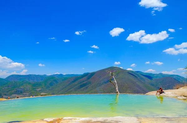 Hierve el Agua durumda Oaxaca, Meksika. 19 Mayıs