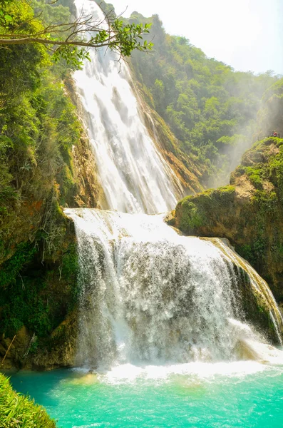 El Chiflon şelale, Chiapas, Meksika. 21 Mayıs