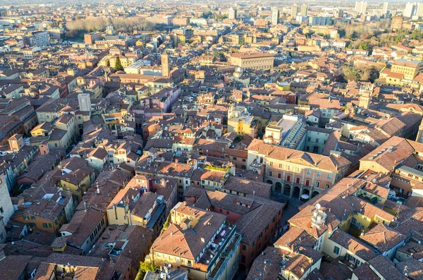 Bologna dall'alto al tramonto, Regione Emilia Romagna Italia. febbraio 26, 2016 — Foto Stock
