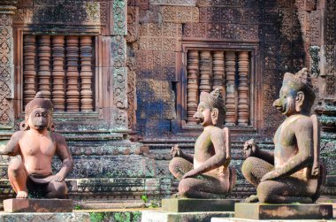 Kamboçya, 1 Eylül 2015: Banteay Srei Tapınağı Harabeleri, Angkor Wat, Siem Reap