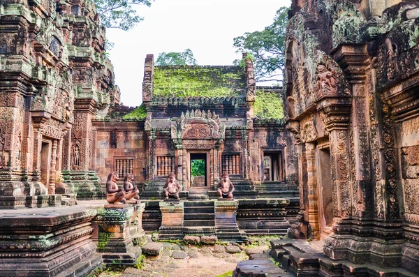 Kamboçya, 1 Eylül 2015: Banteay Srei Tapınağı Harabeleri, Angkor Wat, Siem Reap