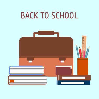 Okula geri dön, vektör illüstrasyonu