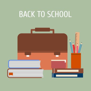 Okula geri dön, vektör illüstrasyonu