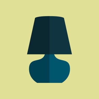 Masa lambası. Modern düz stil.