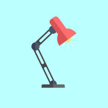 Masa lambası. Modern düz stil.