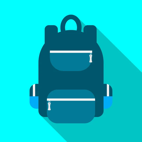 Backpack Icon. School bag flat icon — Stock Vector