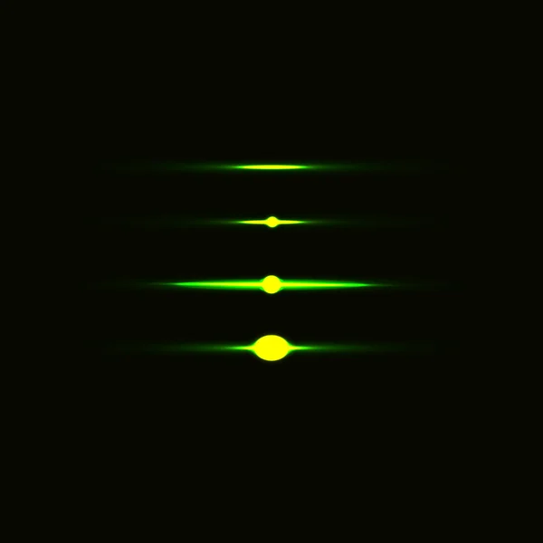 Abstrakt lights horisontella linjer på svart bakgrund vektorillustration. — Stock vektor