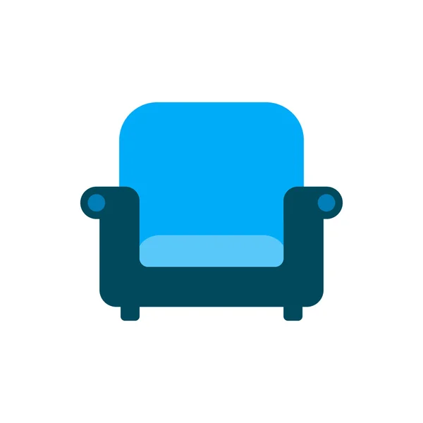 Armchair. Furniture icon. Blue armchair — Stock Vector