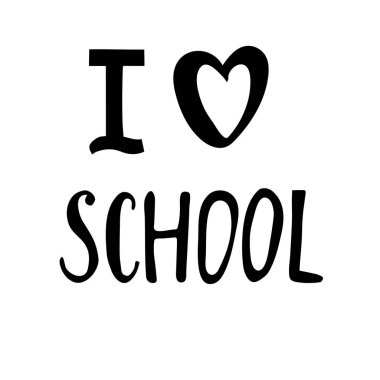 Okulun el yazısı çizimlerine bayılıyorum. Okula dönelim. Logo, afiş, poster, el ilanı, tebrik kartı, web tasarımı, baskı tasarımı şablonu. Vektör illüstrasyonu.