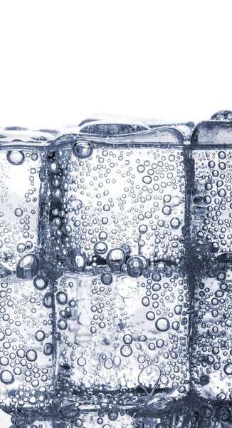 Soft Drink with Ice Close Up