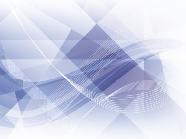 Vektör geometrik şekiller ile mavi arka plan.