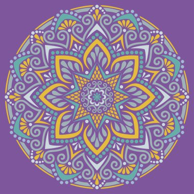 Mandala desen rengi Stencil karalamaları yaratıcı ve tebrik kartları, posterler, el ilanları, afişler ve kapaklar için iyi bir ruh hali çizer