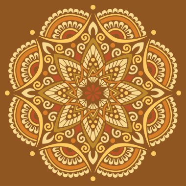 Mandala desen rengi Stencil karalamaları yaratıcı ve tebrik kartları, posterler, el ilanları, afişler ve kapaklar için iyi bir ruh hali çizer