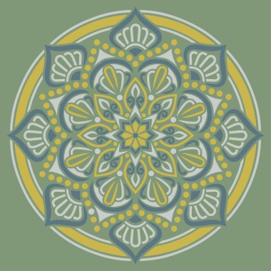 Mandala desen rengi Stencil karalamaları yaratıcı ve tebrik kartları, posterler, el ilanları, afişler ve kapaklar için iyi bir ruh hali çizer