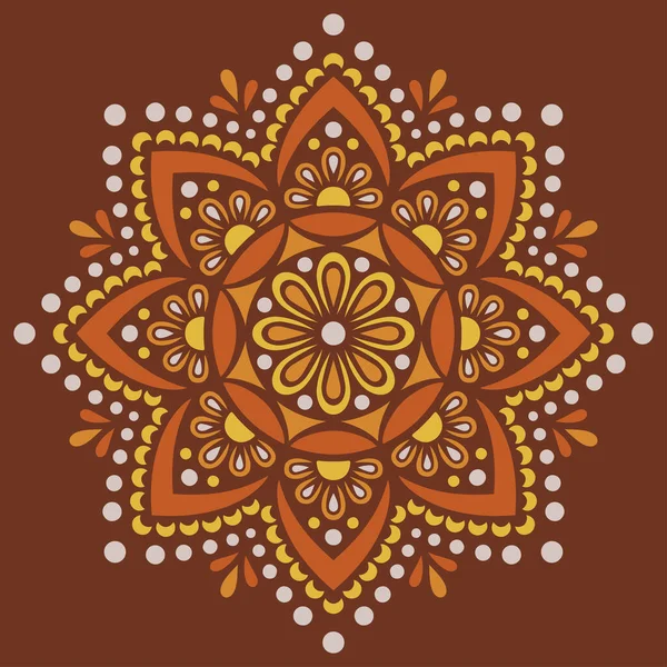 Mandala Muster Farbe Schablonenkritzeleien Skizzieren Gute Laune Gut Für Kreative — Stockvektor
