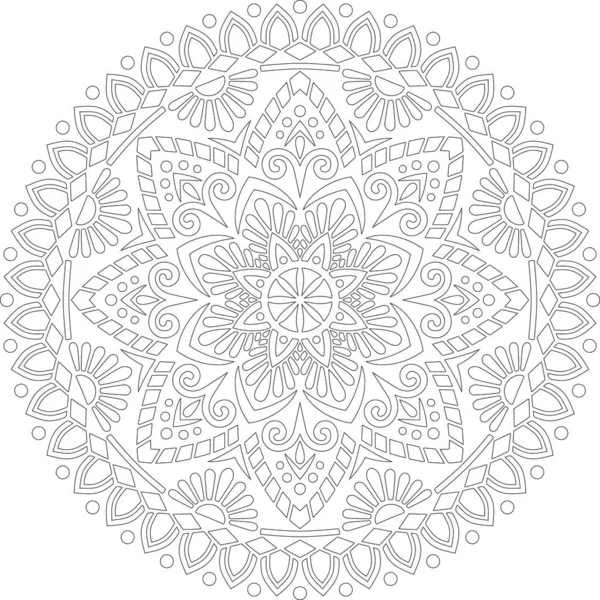 Renkli karalamalar için mandala iyi bir ruh hali çizmek