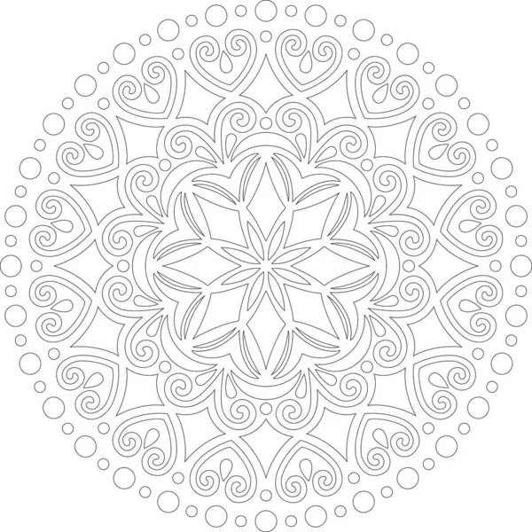Σχήμα Mandala Για Χρωματισμό Doodles Σκίτσο Καλή Διάθεση — Διανυσματικό Αρχείο
