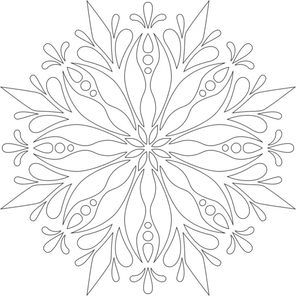 Figure Mandala Pour Colorier Les Griffes Croquis Bonne Humeur — Image vectorielle