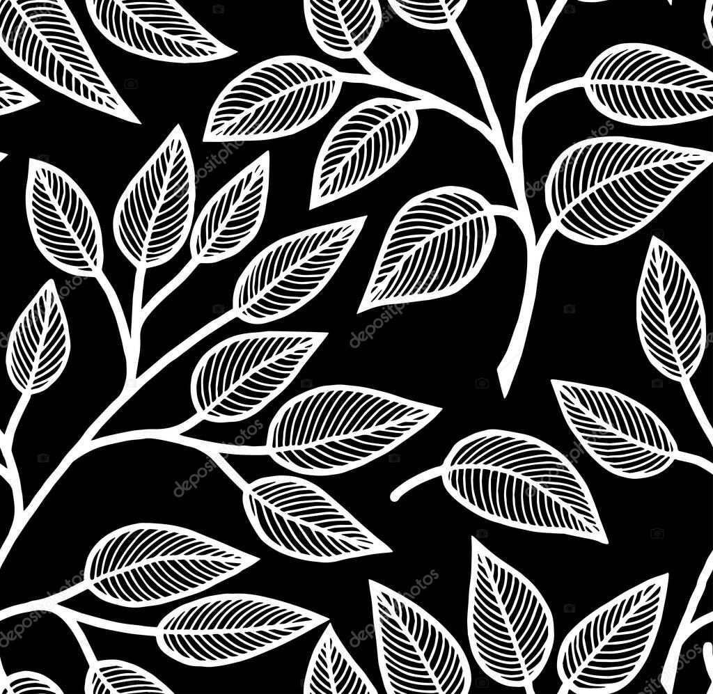 Abstract patterns seamless black and white doodle Sketch. Good for creative and greeting cards, posters, flyers, banners and covers