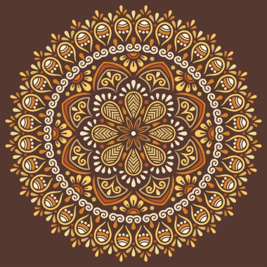 Mandala desen rengi Stencil karalamaları yaratıcı ve tebrik kartları, posterler, el ilanları, afişler ve kapaklar için iyi bir ruh hali çizer