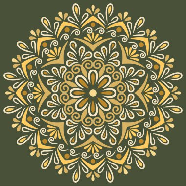 Mandala desen rengi Stencil karalamaları yaratıcı ve tebrik kartları, posterler, el ilanları, afişler ve kapaklar için iyi bir ruh hali çizer