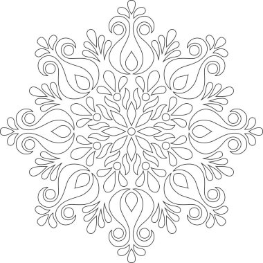 Renkli karalamalar için mandala iyi bir ruh hali çizmek