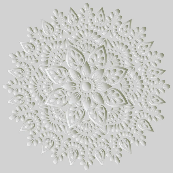 Mandala Patroon Wit Verloop Goed Humeur Goed Voor Creatieve Wenskaarten — Stockvector