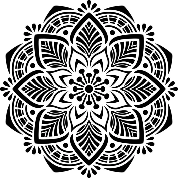 Mandala Desen Stencil Karalamalar Kroki Iyi Ruh Hali Telifsiz Stok Vektörler