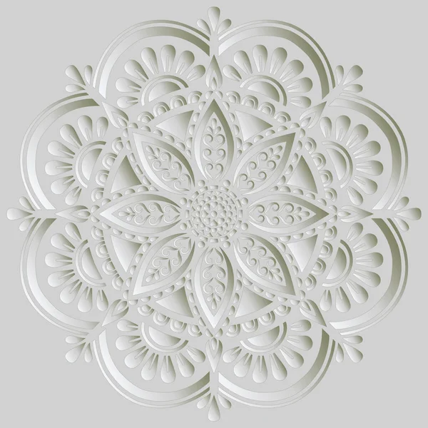 Mandala Patroon Wit Verloop Goed Humeur Goed Voor Creatieve Wenskaarten Stockillustratie