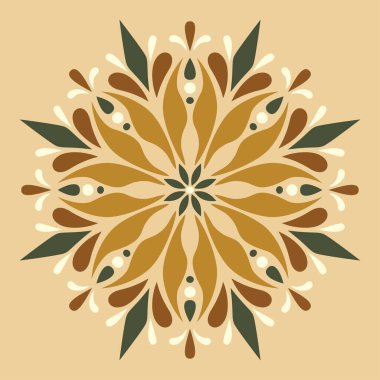 Mandala desen rengi Stencil karalamaları yaratıcı ve tebrik kartları, posterler, el ilanları, afişler ve kapaklar için iyi bir ruh hali çizer