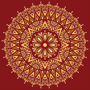 Mandala desen rengi Stencil karalamaları yaratıcı ve tebrik kartları, posterler, el ilanları, afişler ve kapaklar için iyi bir ruh hali çizer