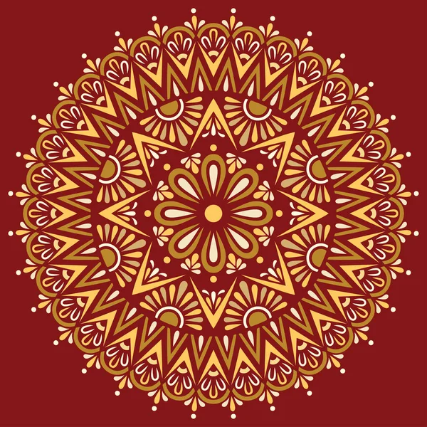 Mandala Patroon Kleur Sjabloon Doodles Schets Goed Humeur Goed Voor Rechtenvrije Stockillustraties