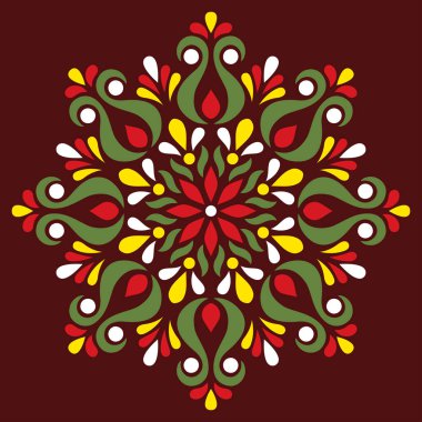 Mandala desen rengi Stencil karalamaları yaratıcı ve tebrik kartları, posterler, el ilanları, afişler ve kapaklar için iyi bir ruh hali çizer