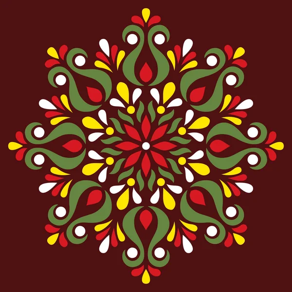 Mandala Model Culoare Doodles Stencil Schiță Bună Dispoziție Bun Pentru — Vector de stoc